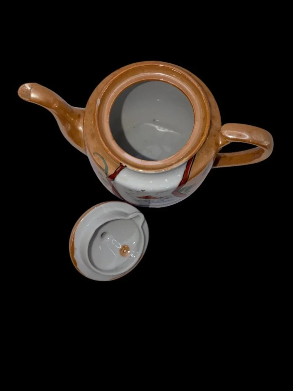 Vintage Japanese Lusterware Tea Set – Teapot, Sugar Bowl & Creamer Takito Era